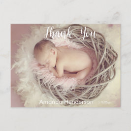 Postal de Baby Photo Gracias Invitación