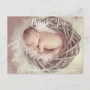 Postal de Baby Photo Gracias Invitación