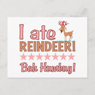 Postal de Bah Humbug Reindeer