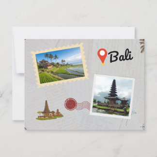 Postal de Bali: recuerdo de viajes del paraíso tro