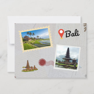 Postal de Bali: recuerdo de viajes del paraíso tro