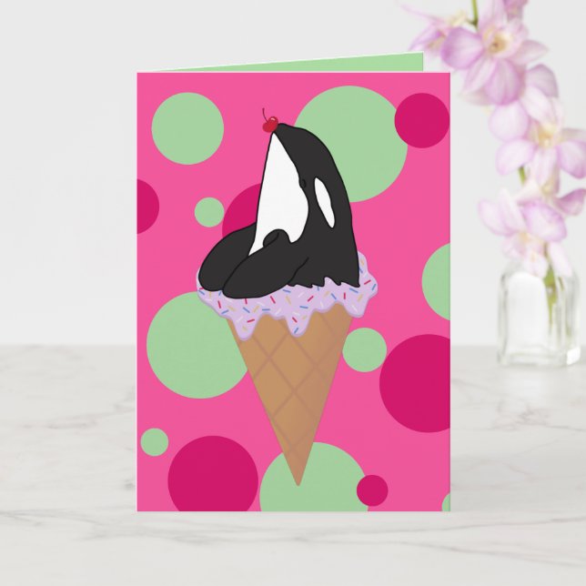Postal de ballena asesina de personalizable Orca (Orquídea)