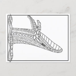 Postal de ballena gris