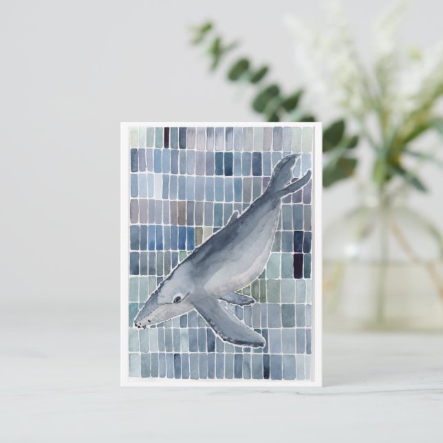 Postal de ballena jorobada (Anverso de pie)