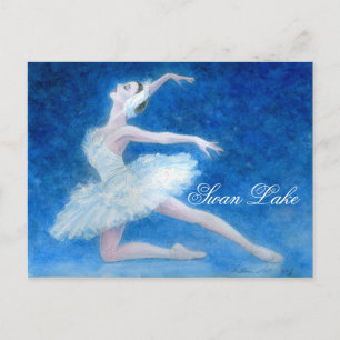 Postal de ballet del lago Swan