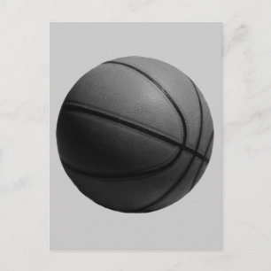 Postal de baloncesto de escala de grises