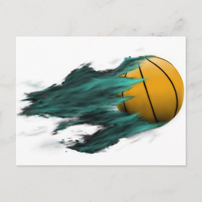 Postal de baloncesto de fuego (Anverso)