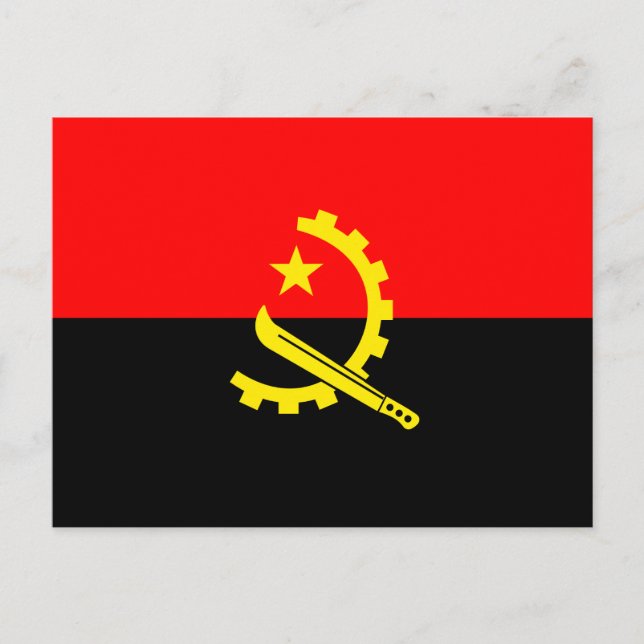 postal de bandera angola (Anverso)