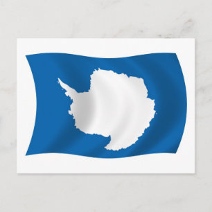 Postal de bandera antártica
