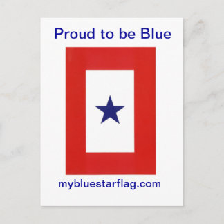 postal de bandera azul