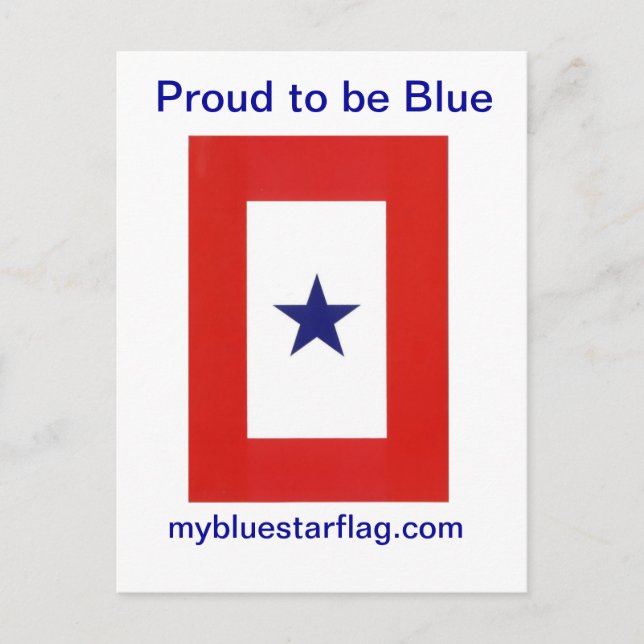 postal de bandera azul (Anverso)
