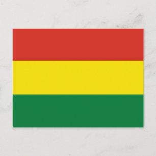 Postal de bandera boliviana