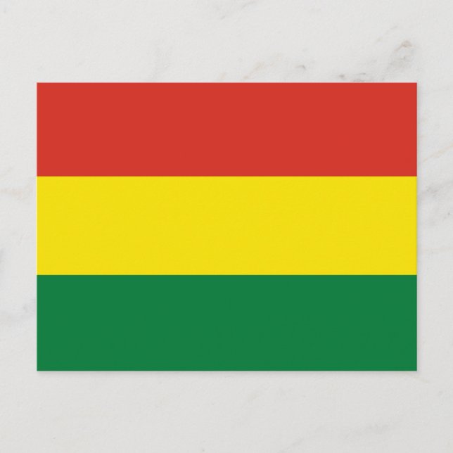 Postal de bandera boliviana (Anverso)