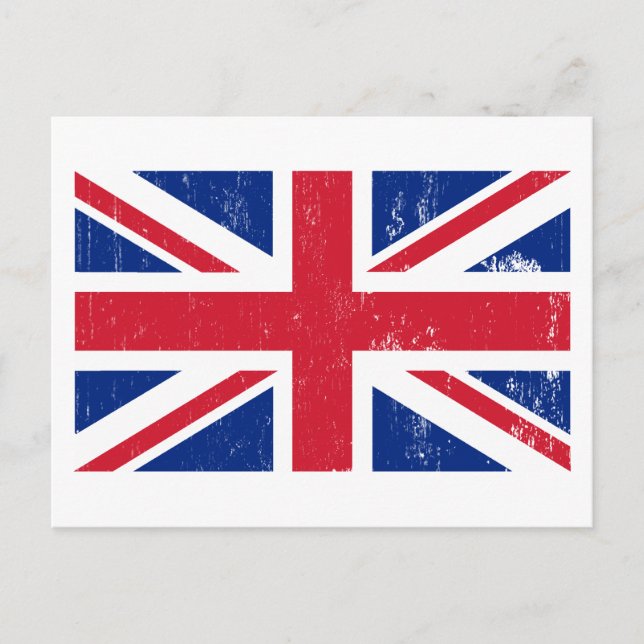Postal de bandera británica de Union Jack (Anverso)