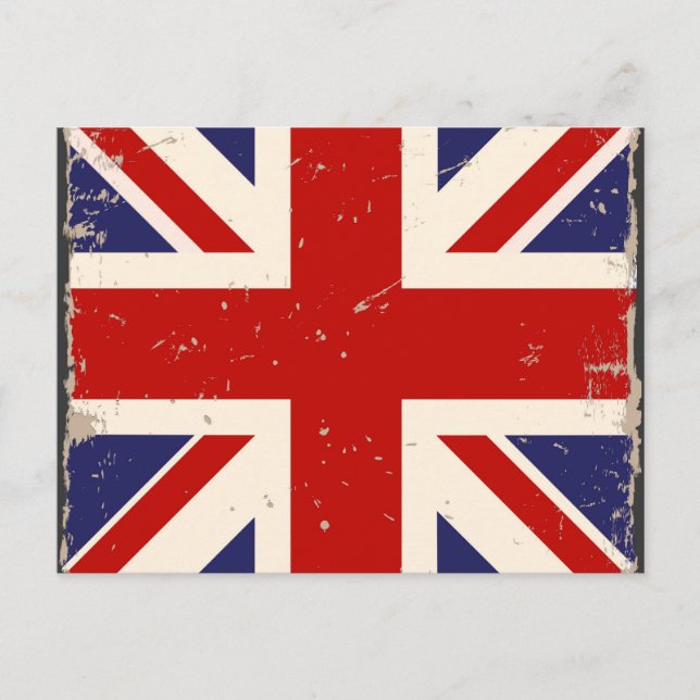Postal de bandera británica vintage (Anverso)