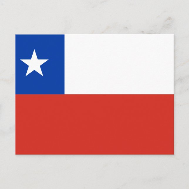 Postal de bandera chilena (Anverso)