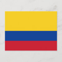 Postal de bandera colombiana