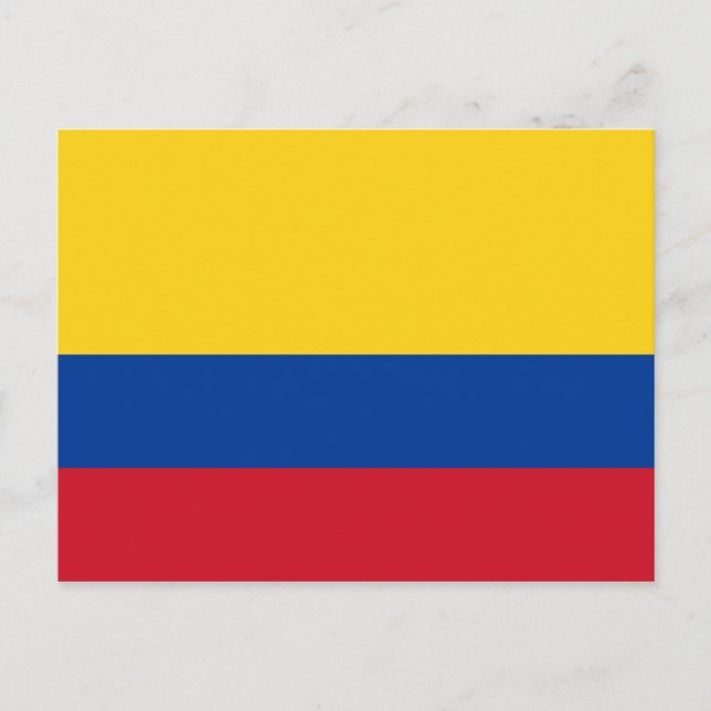 Postal de bandera colombiana (Anverso)