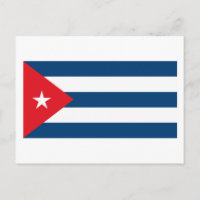 Postal de bandera cubana