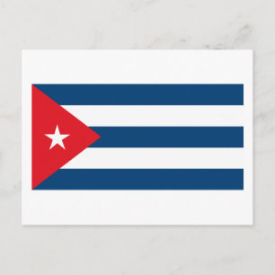 Postal de bandera cubana