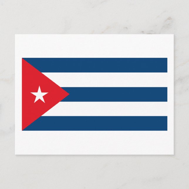 Postal de bandera cubana (Anverso)