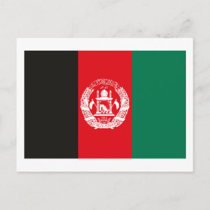 Postal de bandera de Afganistán
