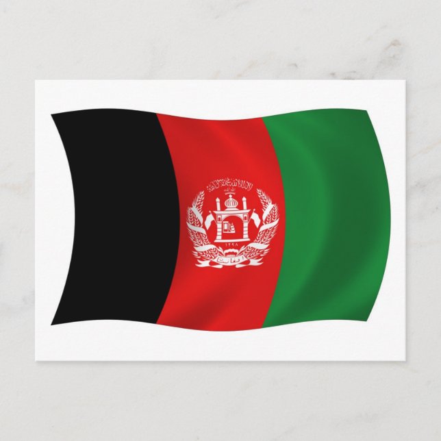 Postal de bandera de Afganistán (Anverso)