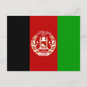 Postal de bandera de Afganistán