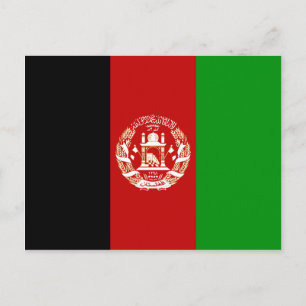 Postal de bandera de Afganistán