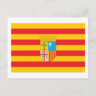 Postal de bandera de Aragón