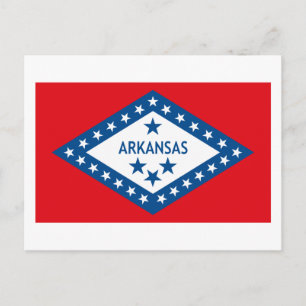 Postal de bandera de Arkansas