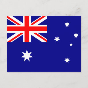 Postal de bandera de Australia