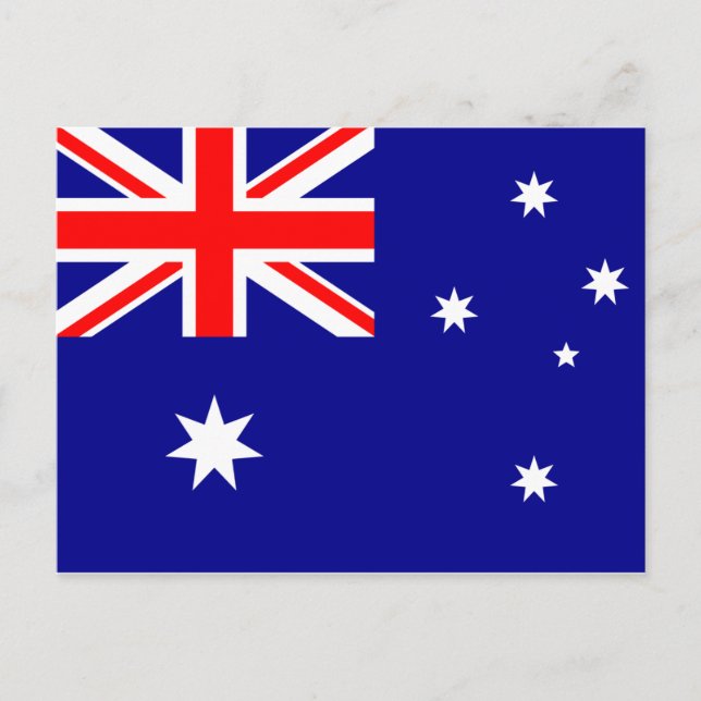 Postal de bandera de Australia (Anverso)