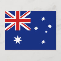 Postal de bandera de Australia