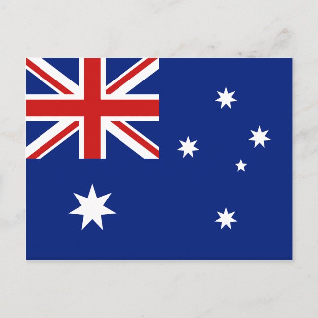 Postal de bandera de Australia (Anverso)