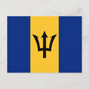 Postal de bandera de Barbados