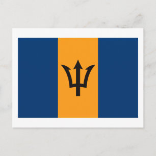 Postal de bandera de Barbados