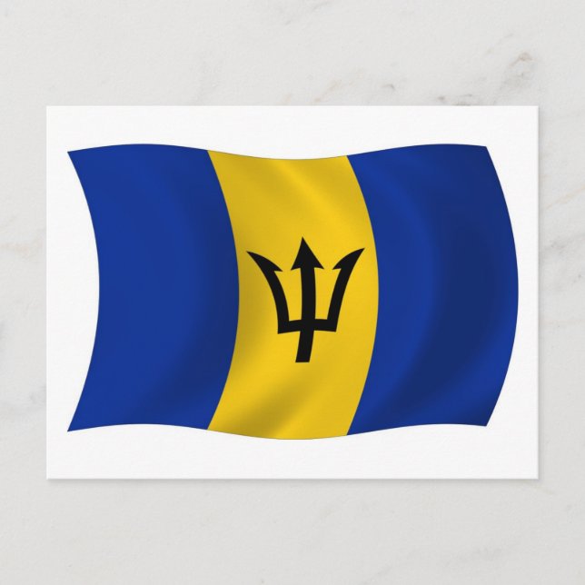 Postal de bandera de Barbados (Anverso)