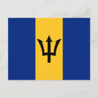 Postal de bandera de Barbados