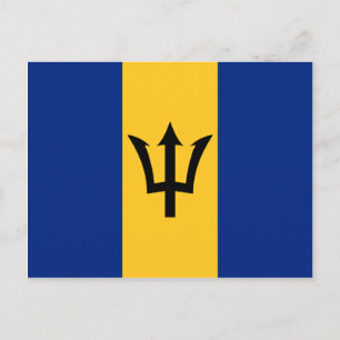 Postal de bandera de Barbados