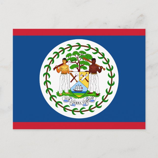 Postal de bandera de Belice (Anverso)