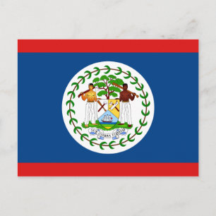 Postal de bandera de Belice