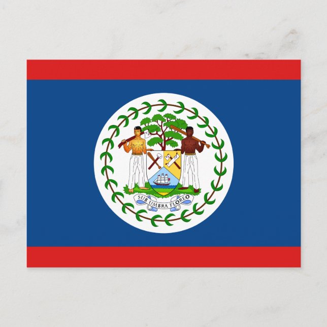 Postal de bandera de Belice (Anverso)