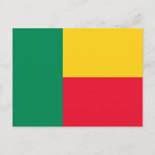 Postal de bandera de Benín