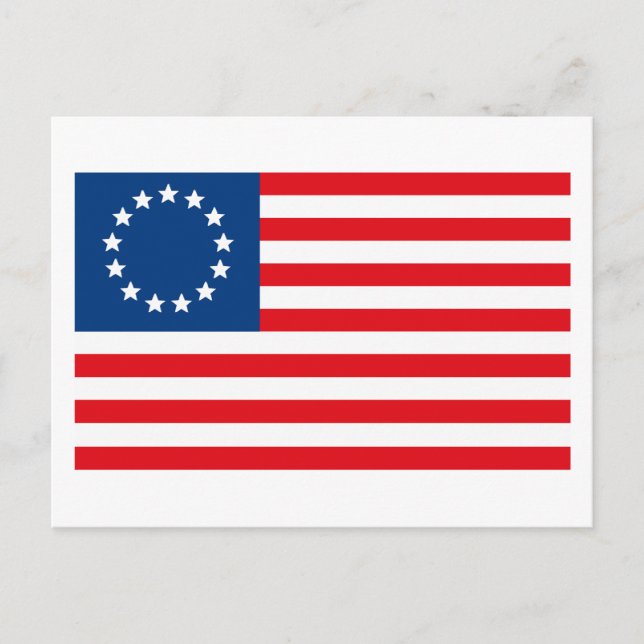 Postal de bandera de Betsy Ross (Anverso)