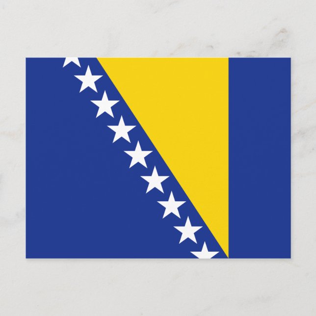 Postal de bandera de Bosnia y Herzegovina (Anverso)