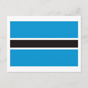 Postal de bandera de Botswana
