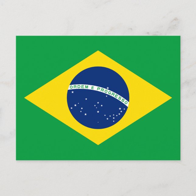 Postal de bandera de Brasil (Anverso)
