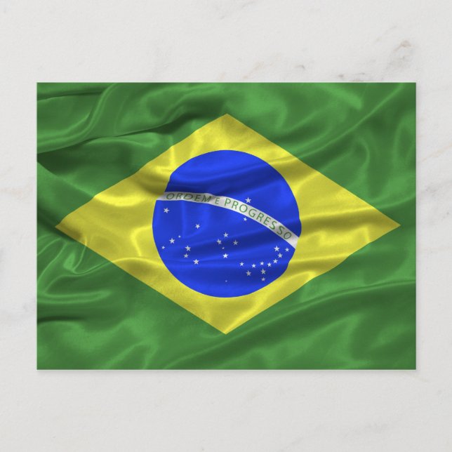 Postal de bandera de Brasil (Anverso)