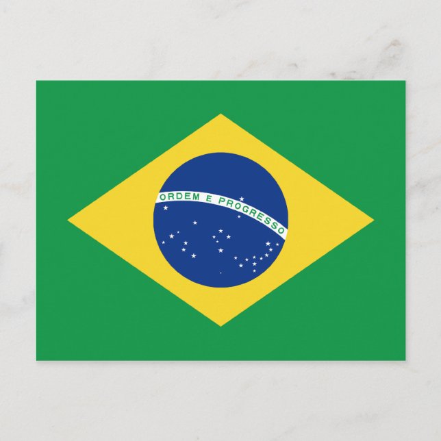 Postal de bandera de Brasil (Anverso)
